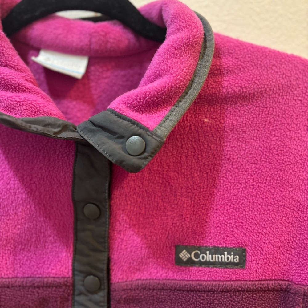 Columbia Two-Tone Snap Fleece Pullover | Women’s Medium flaw - Picture 3 of 10